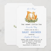 Baby Boy Waterverf Fox Woodland Baby shower Kaart (Voorkant / Achterkant)