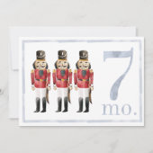 Baby Boy Waterverf Milestone 7 maand oude kaart (Voorkant)