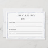 Baby Boy Waterverf Milestone 7 maand oude kaart (Achterkant)