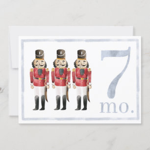 Baby Boy Waterverf Milestone 7 maand oude kaart