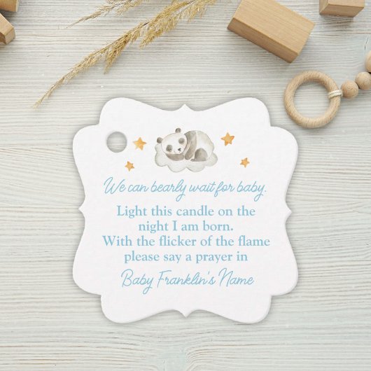 Baby Boy We kunnen bijna wachten op Baby shower Ca Bedankjes Labels