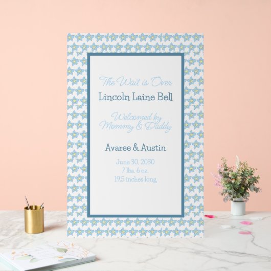 Baby Boy Welkomstbord Acryl Bord (Huwelijk)