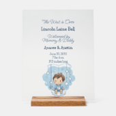 Baby Boy Welkomstbord Acryl Bord (Voorkant)