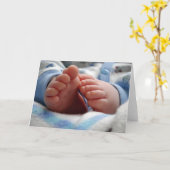Baby Boy Wenskaart Kaart (Gele Bloem)