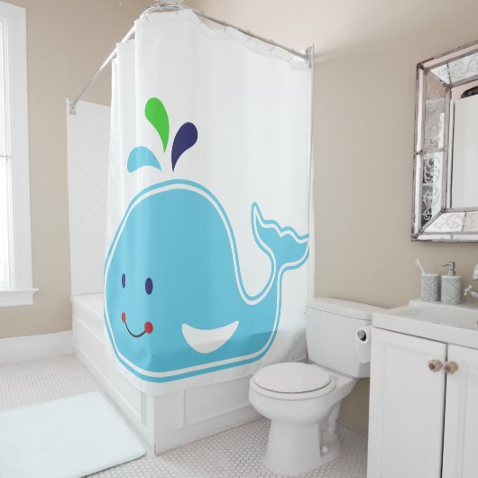 Baby Boy Whale Douchegordijn (In situ)