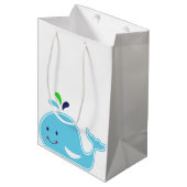 Baby Boy Whale Medium Cadeauzakje (Voorkant Gekanteld)