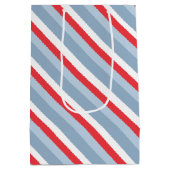 Baby Boy Whimsical Denim Leuke Blauwe Strepen Medium Cadeauzakje (Achterkant)