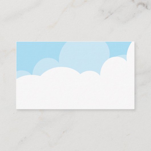 Baby Boy Whimsical Dragon Diaper Raffle Informatiekaartje (Achterkant)