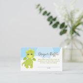 Baby Boy Whimsical Dragon Diaper Raffle Informatiekaartje (Staand voorkant)