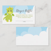 Baby Boy Whimsical Dragon Diaper Raffle Informatiekaartje (Voorkant / Achterkant)