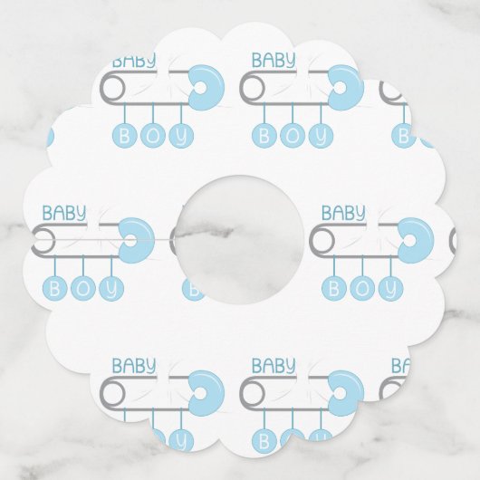 Baby Boy Wijnglaslabel (Voorkant)