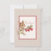 Baby Boy Woodland Animal Flat Thank You Card Bedankkaart (Voorkant)