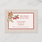 Baby Boy Woodland Animal Raffle Ticket (Voorkant)