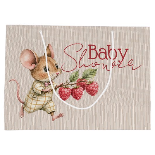 Baby Boy Woodland Animal Shower Groot Cadeauzakje (Achterkant)