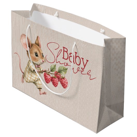 Baby Boy Woodland Animal Shower Groot Cadeauzakje (Achterkant Gekanteld)