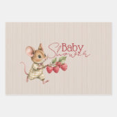 Baby Boy Woodland Animal Shower Inpakpapier Vel (Voorkant 2)