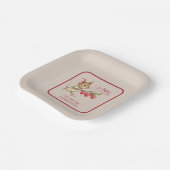 Baby Boy Woodland Animal Shower Papieren Bordje (Gebogen)