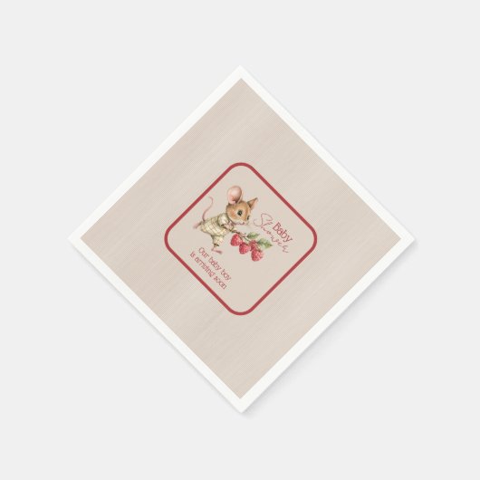 Baby Boy Woodland Animal Shower Servet (Hoek)