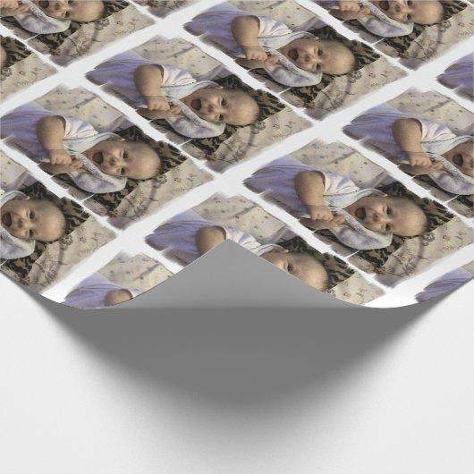 Baby Boy Wrapping Paper Cadeaupapier (Hoek)