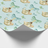 Baby Boy Wrapping Paper Cadeaupapier (Hoek)