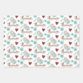 Baby Boy Wrapping Paper Flat Sheet Set van 3 (Voorkant 2)
