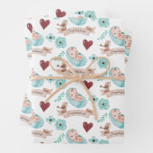 Baby Boy Wrapping Paper Flat Sheet Set van 3 (In situ)