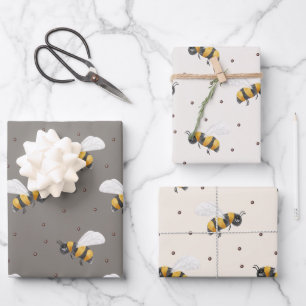 Baby Boy Yellow en zwarte bijen Inpakpapier Vel