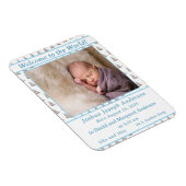 Baby Boy Zeilboten Thema Geboorteaankondiging Magneet (Rechterzijde)