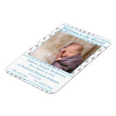 Baby Boy Zeilboten Thema Geboorteaankondiging Magneet (Linkerzijde)