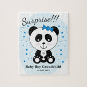 Baby Boy Zwangerschap Aankondiging (Blauw Panda) Legpuzzel (Verticaal)