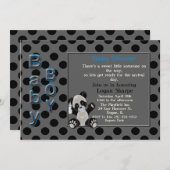 Baby Boyl Panda Beer Baby shower Uitnodiging (Voorkant / Achterkant)
