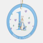 Baby Boy's 1e kerst foto decoratie konijn (Links)