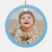 Baby Boy's 1e kerst foto decoratie konijn (Achterkant)