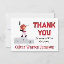 Baby Boy's 1e plaats Batter Verjaardag Honkbal Bedankkaart