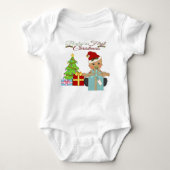 Baby Boy's 1st Christmas Baby Creeper Romper (Voorkant)