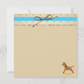 Baby Boy's Baby shower Uitnodiging Rocking Horse (Achterkant)