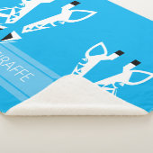 Baby Boy's Bame Giraffe Blue Blanket Sherpa Deken (3/4)