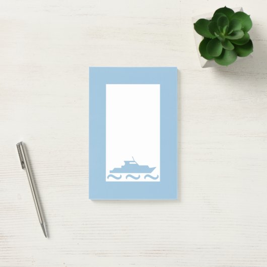 Baby Boy's Blue Boat Post-it® Notes (Kantoor)