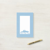 Baby Boy's Blue Boat Post-it® Notes (Op bureau)