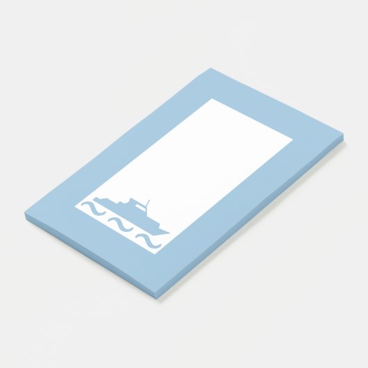 Baby Boy's Blue Boat Post-it® Notes (Schuin)