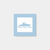 Baby Boy's Blue Boat Post-it® Notes (Voorkant)