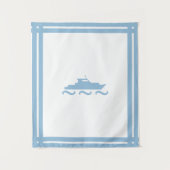 Baby Boy's Blue Boat Wandkleed (Voorkant)