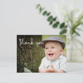Baby Boy's CustBaby Boy's eerste verjaardag Dank u Briefkaart (Staand voorkant)