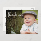 Baby Boy's CustBaby Boy's eerste verjaardag Dank u Briefkaart (Voorkant / Achterkant)