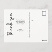 Baby Boy's CustBaby Boy's eerste verjaardag Dank u Briefkaart (Achterkant)
