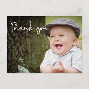 Baby Boy's CustBaby Boy's eerste verjaardag Dank u Briefkaart