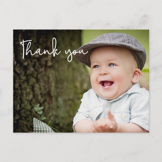 Baby Boy's CustBaby Boy's eerste verjaardag Dank u Briefkaart (Voorkant)