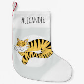 Baby Boys Cute Sleeping Tiger Kleine Kerstsok (Voorkant)
