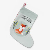 Baby Boys Cute Woodland Forest Fox Kinder Kleine Kerstsok (Voorkant (Hangend))