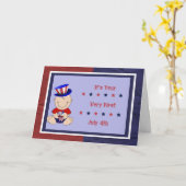 Baby Boy's eerste 4 juli Kaart (Gele Bloem)